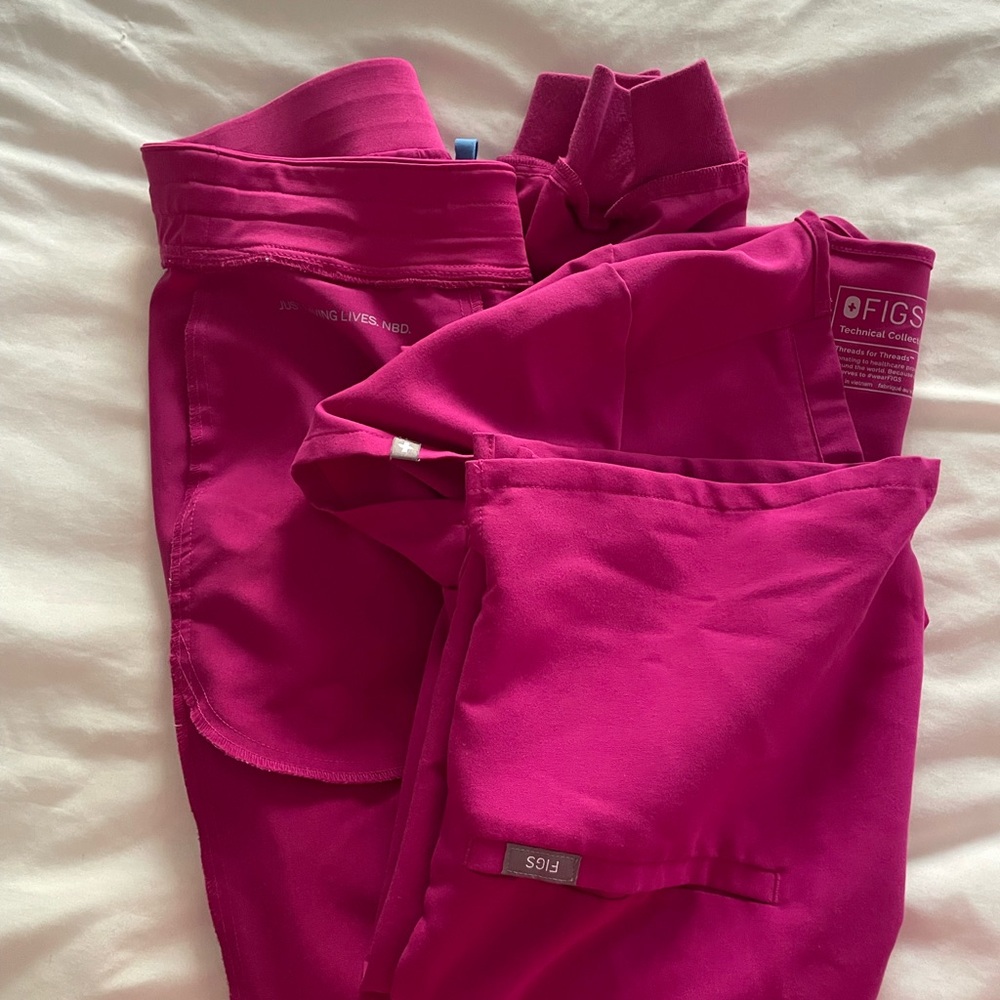 Figs Kids Magenta Joggers